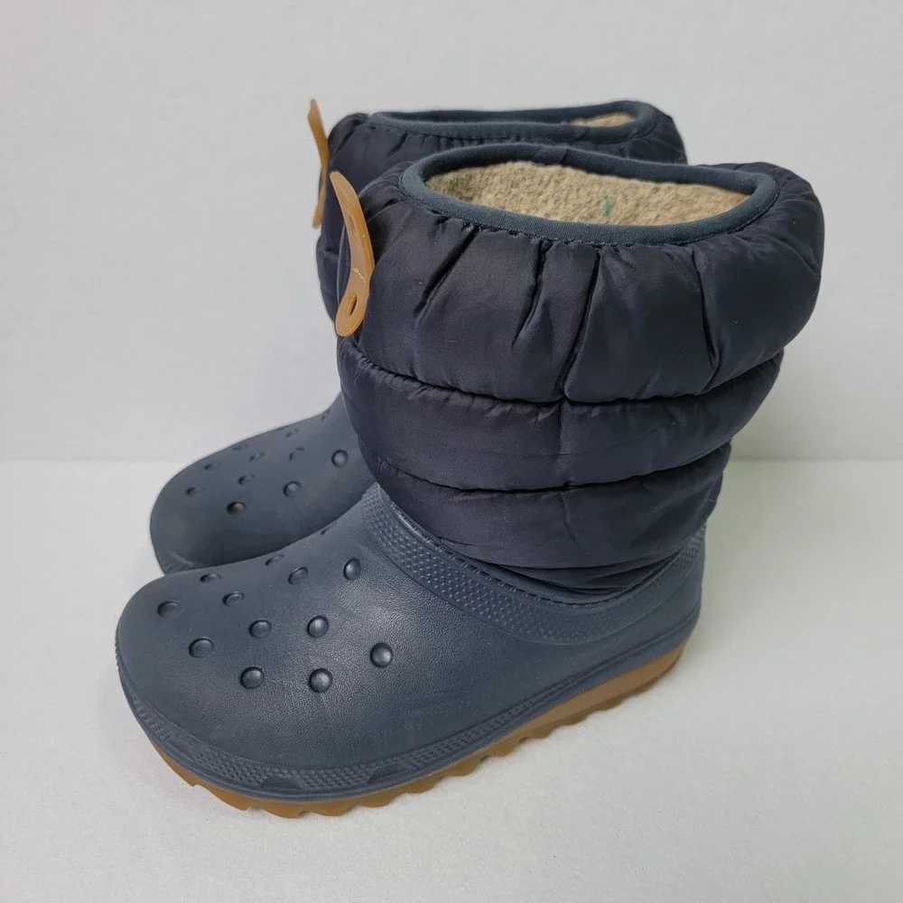 CROCS CLASSIC NEO PUFF WINTER SNOW RAIN INSULATED BOOT Size 1j Puffer Jibbets